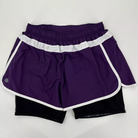 Athleta Pants - Athleta Active Shorts Women's Size‎ S Purple Zip Pocket Lined Gym Yoga